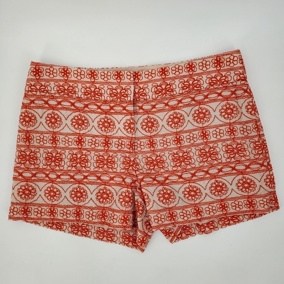 Ann Taylor Loft Women's Red Floral Embroidered Shorts - Picture 1 of 5